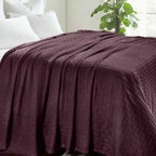 Cotton Thermal Blanket in Soft Basketweave