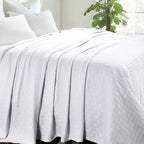 Cotton Thermal Blanket in Soft Basketweave