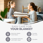 Cotton Thermal Blanket in Soft Basketweave