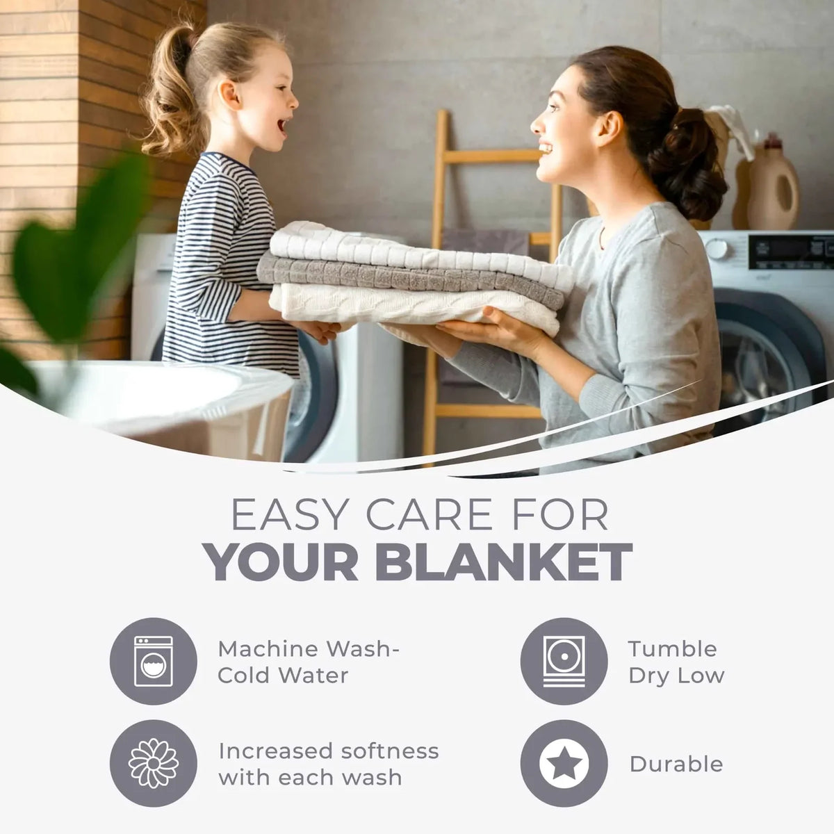 Cotton Thermal Blanket in Soft Basketweave