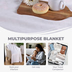 Cotton Thermal Blanket in Soft Basketweave