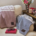 Cotton Throw Blanket, 51 x 70 Inch Heirloom Home Blanket in Tunnel to Towers Red or Blue · 100% cotton