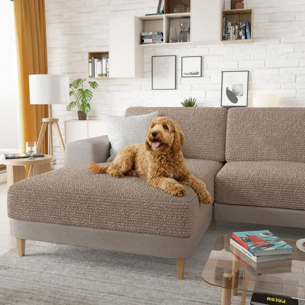 Couch Cushion Covers for Removable Sofa and Chair Cushions, Stretch Fit in 14 Color · Seat Cushion Cover