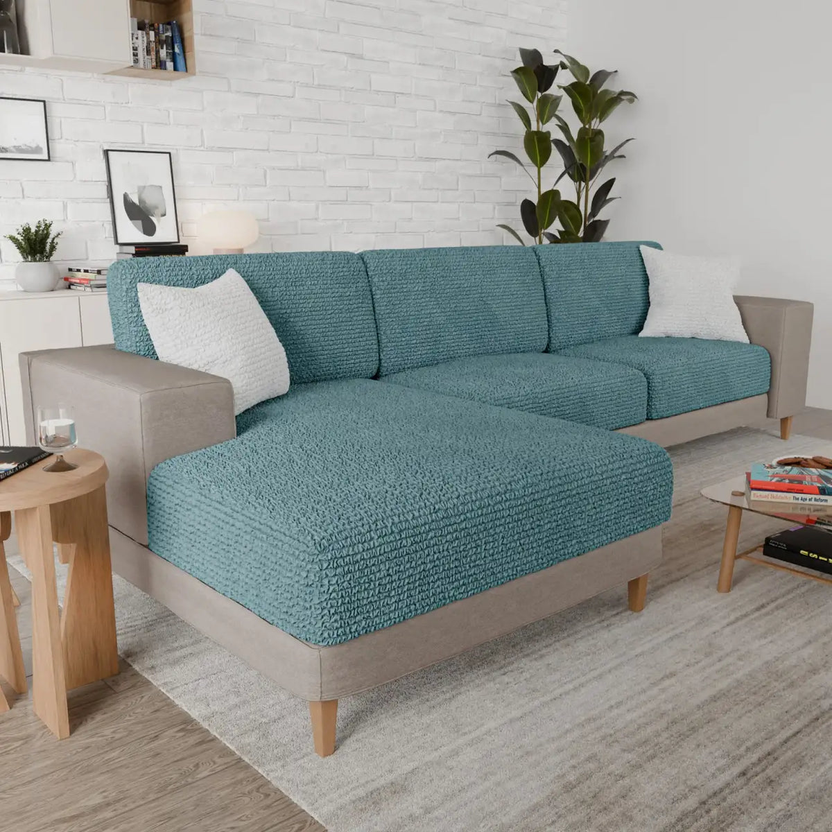Couch Cushion Covers for Removable Sofa and Chair Cushions, Stretch Fit in 14 Color · Seat Cushion Cover