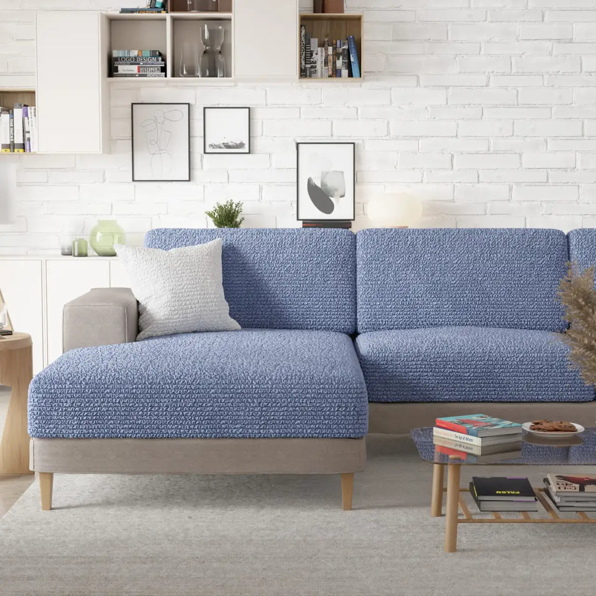Couch Cushion Covers for Removable Sofa and Chair Cushions, Stretch Fit in 14 Color · Seat Cushion Cover