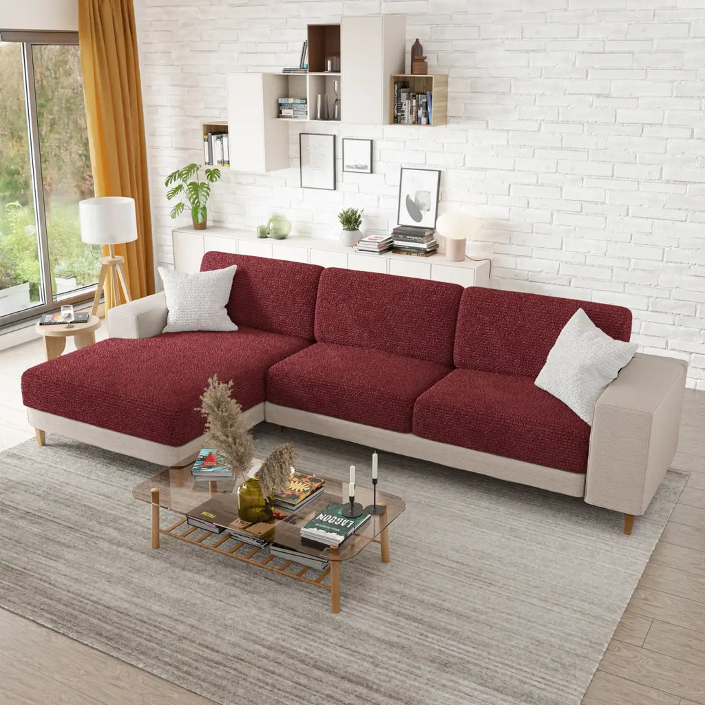 Couch Cushion Covers for Removable Sofa and Chair Cushions, Stretch Fit in 14 Color · Seat Cushion Cover
