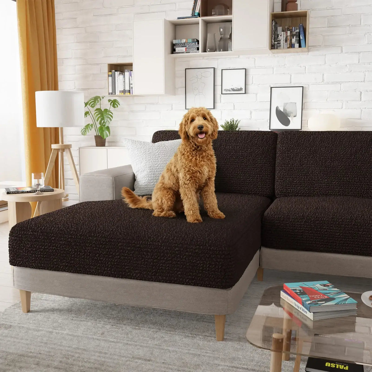 Couch Cushion Covers for Removable Sofa and Chair Cushions, Stretch Fit in 14 Color · Seat Cushion Cover