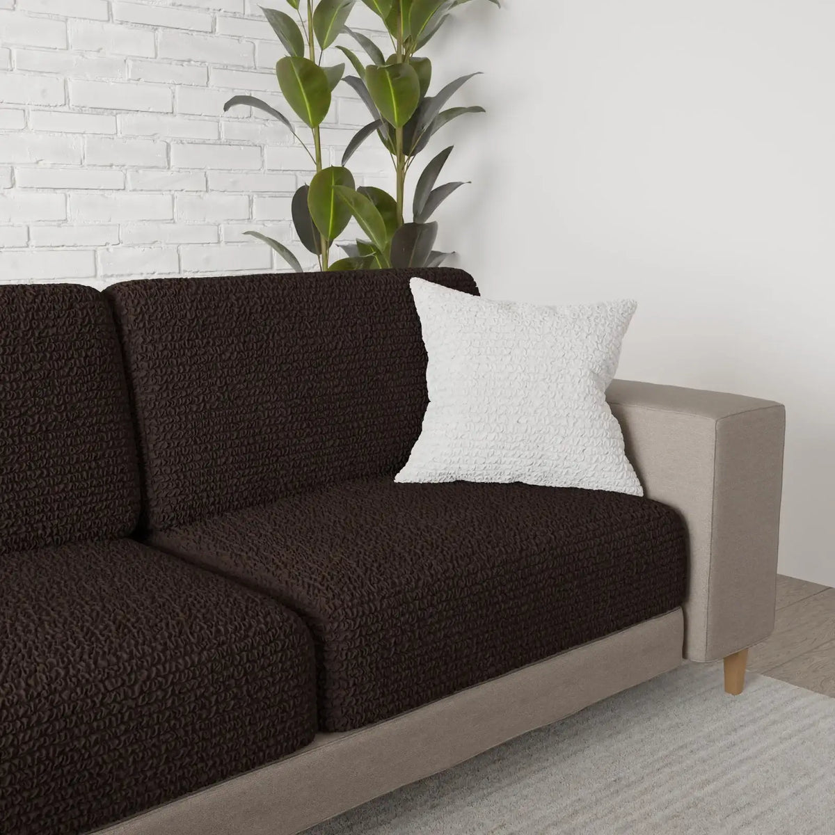 Couch Cushion Covers for Removable Sofa and Chair Cushions, Stretch Fit in 14 Color · Seat Cushion Cover