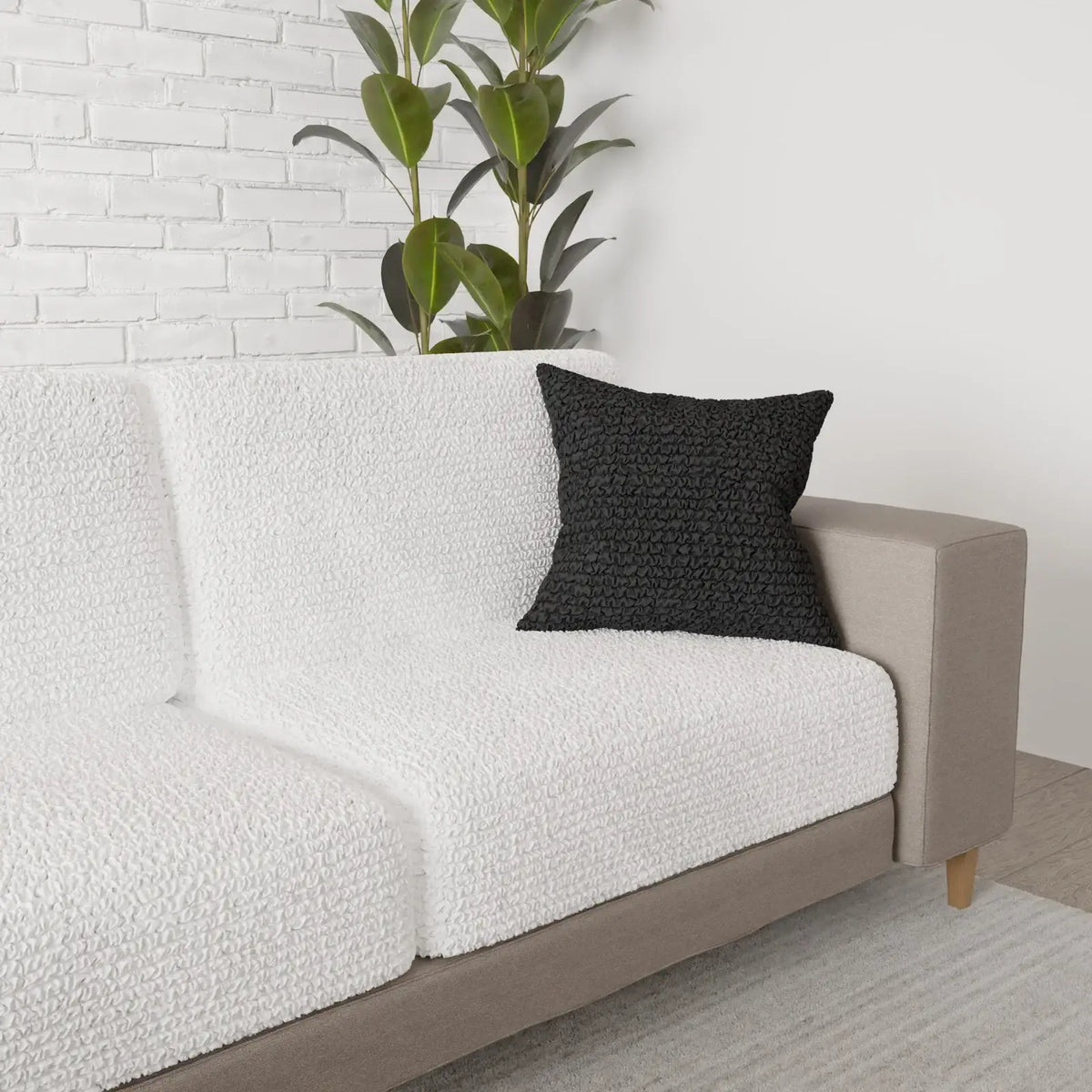Couch Cushion Covers for Removable Sofa and Chair Cushions, Stretch Fit in 14 Color · Seat Cushion Cover