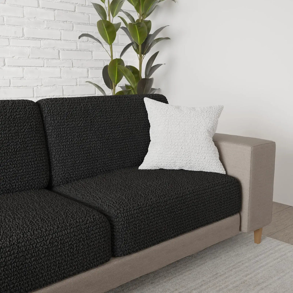 Couch Cushion Covers for Removable Sofa and Chair Cushions, Stretch Fit in 14 Color · Seat Cushion Cover