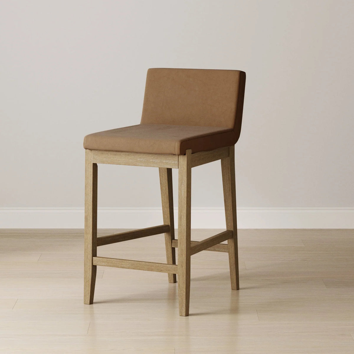 Counter Height Bar Stool in Brushed Light Brown