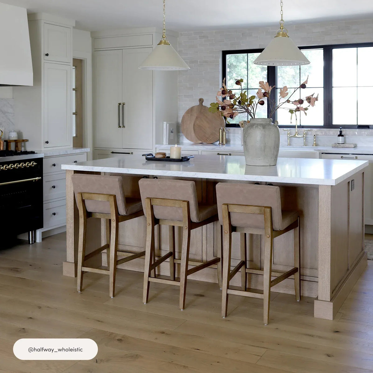 Counter Height Bar Stool in Brushed Light Brown