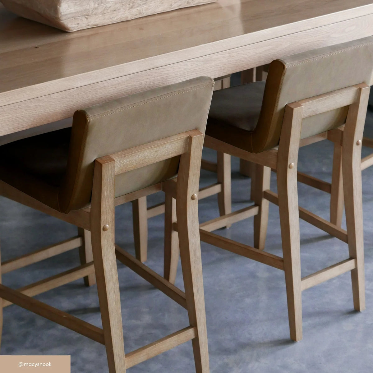 Counter Height Bar Stool in Brushed Light Brown
