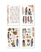 Country Charm Sticker Book with 24 Pages of Rustic Planner and Scrapbook Stickers for Journaling and Creative Projects