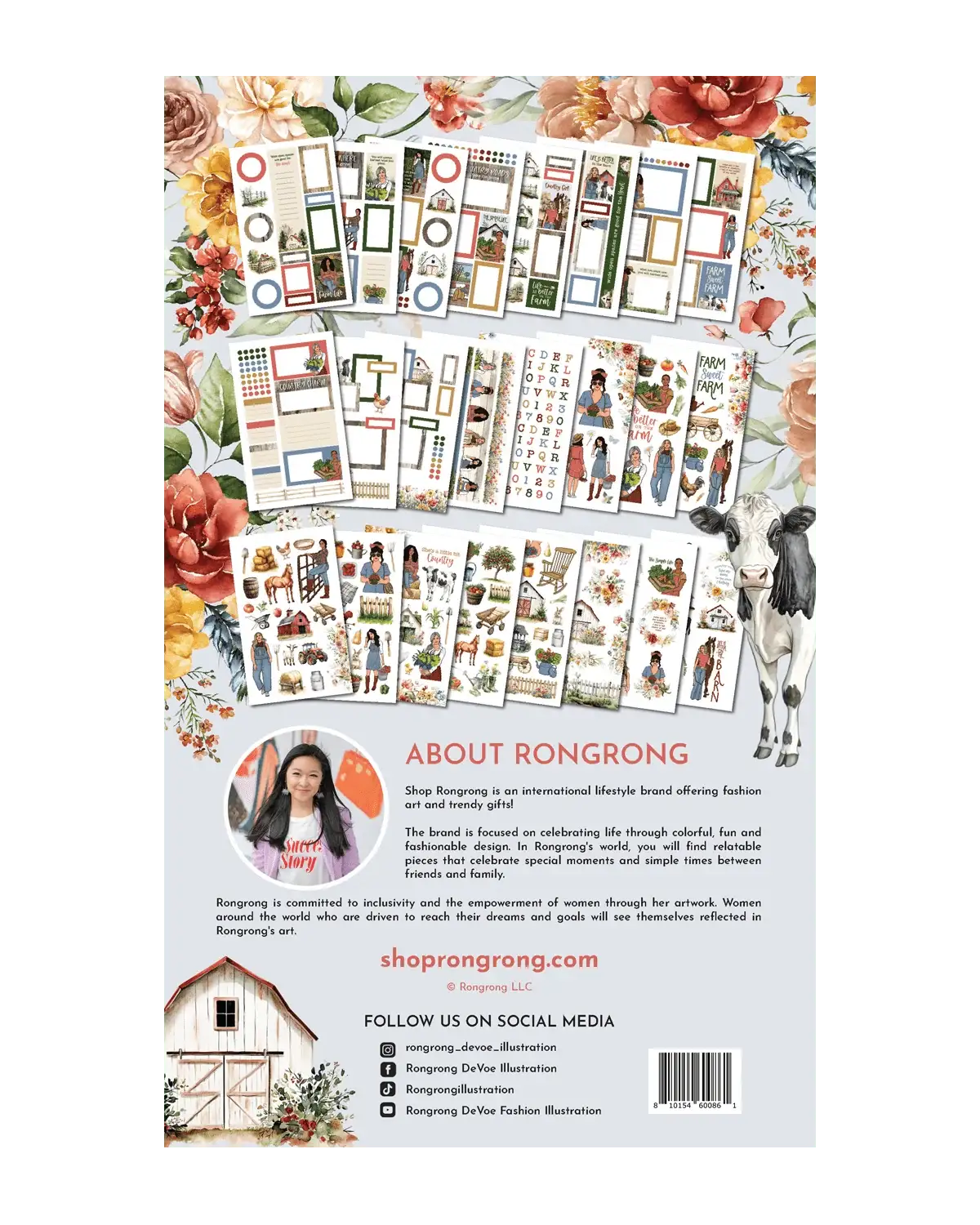 Country Charm Sticker Book with 24 Pages of Rustic Planner and Scrapbook Stickers for Journaling and Creative Projects