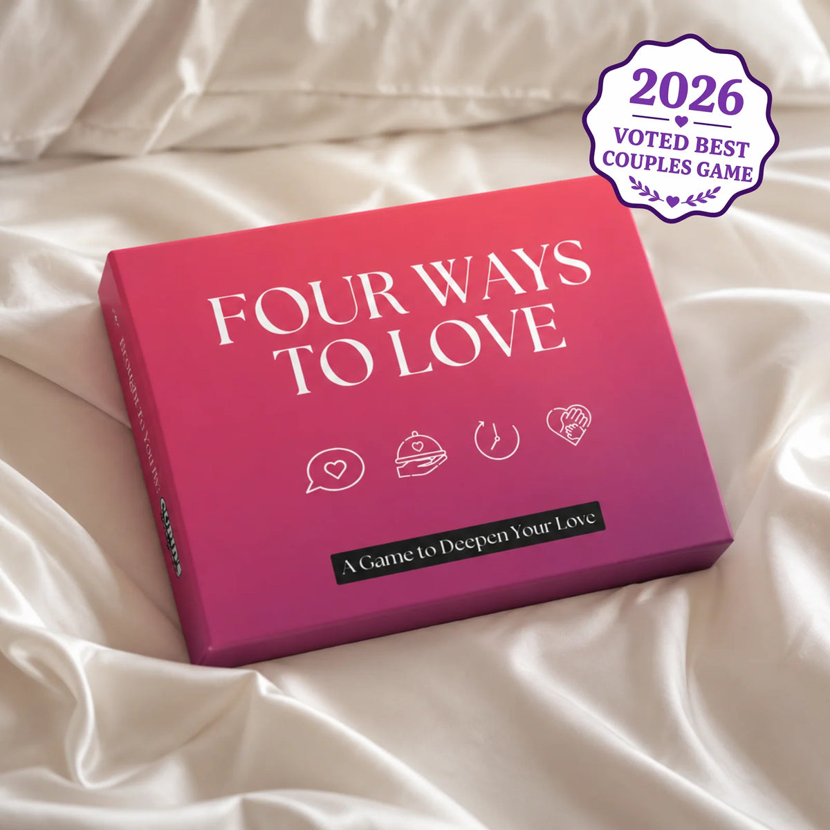 Couples Card Game with 100 Deep Questions in Four Love Categories for Date Nights and Meaningful Connection
