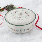 Covered Casserole Dish in Stoneware