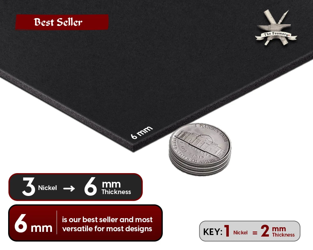 Craft Foam Sheet, 35 x 59 Inch Closed-Cell Ultra High-Density EVA for Cosplay, Costumes and Detailed Crafting