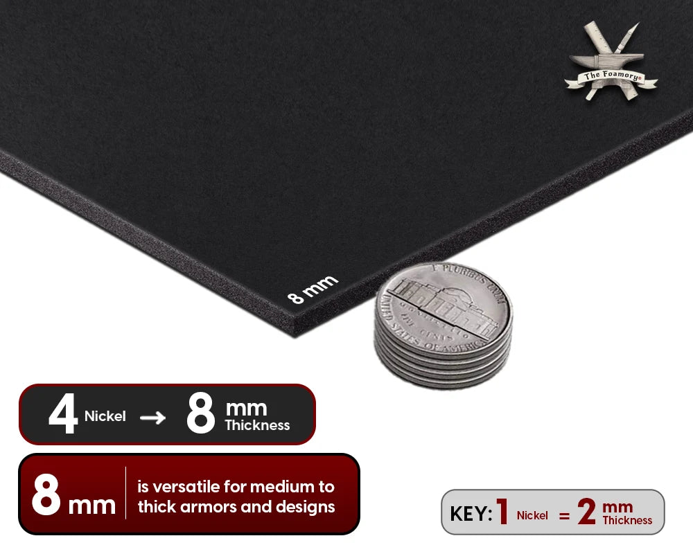 Craft Foam Sheet, 35 x 59 Inch Closed-Cell Ultra High-Density EVA for Cosplay, Costumes and Detailed Crafting