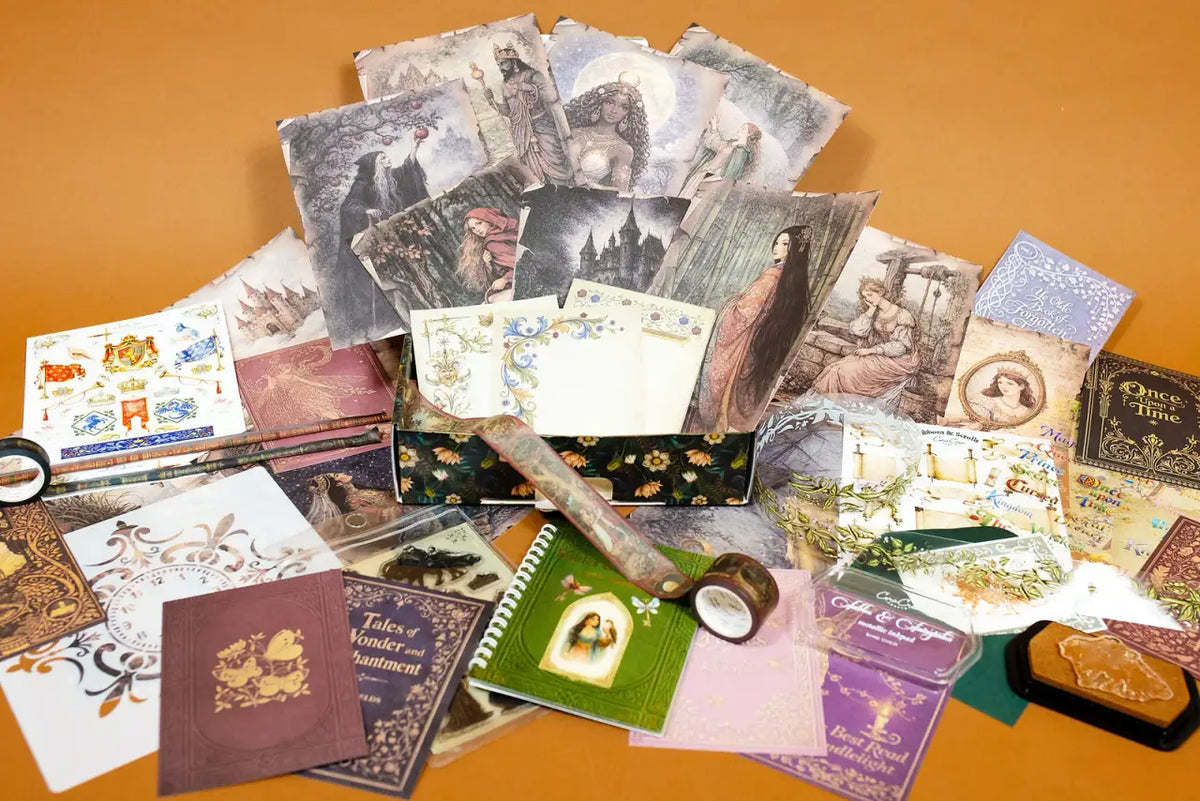 Craft Subscription Box with a Masquerade Theme for October and November and Cathedrals for December and January