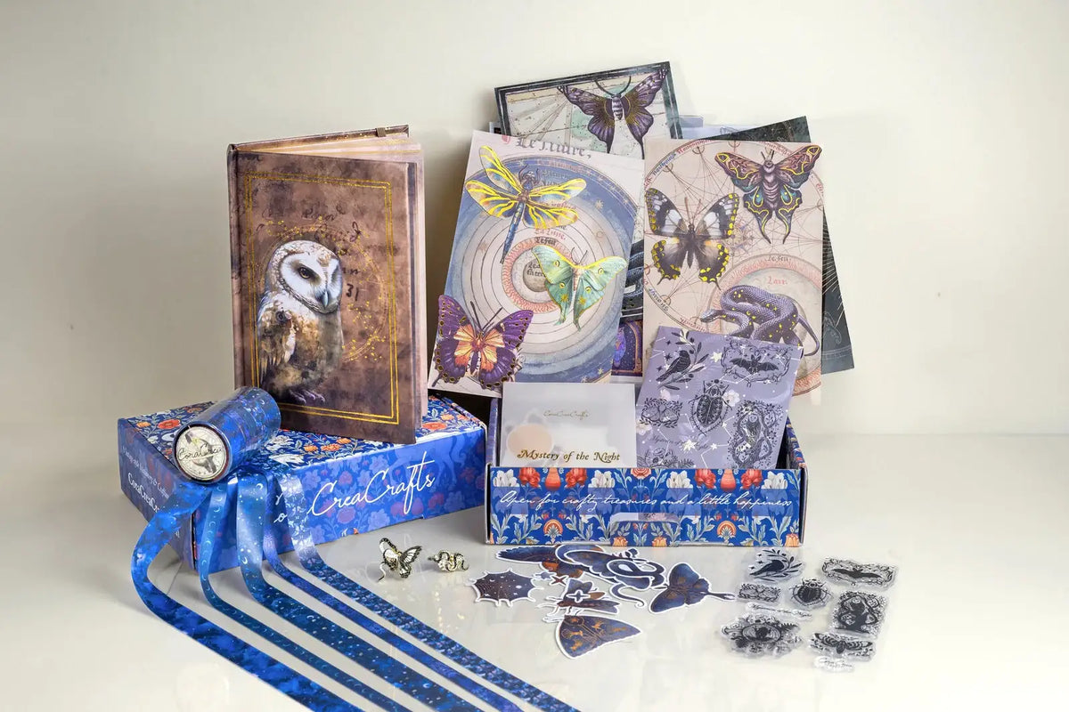 Craft Subscription Box with a Masquerade Theme for October and November and Cathedrals for December and January