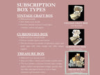 Craft Subscription Box with a Masquerade Theme for October and November and Cathedrals for December and January