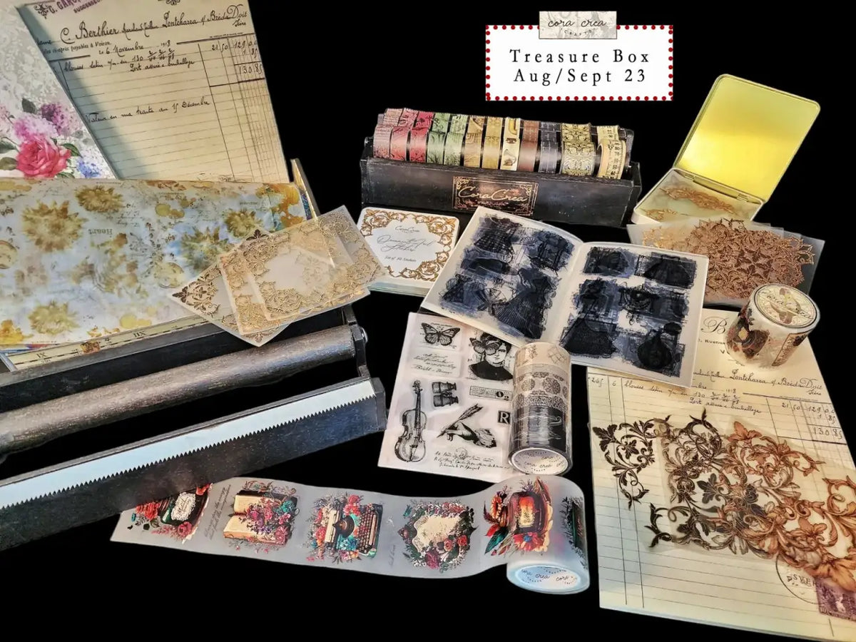 Craft Subscription Box with a Masquerade Theme for October and November and Cathedrals for December and January