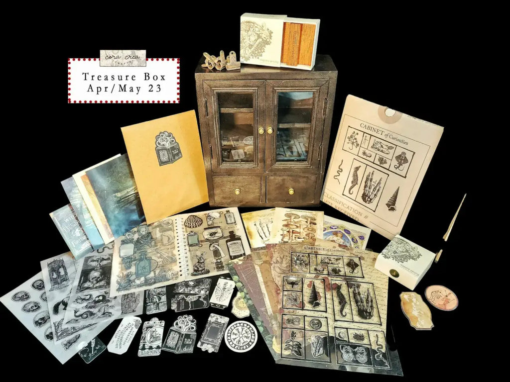 Craft Subscription Box with a Masquerade Theme for October and November and Cathedrals for December and January