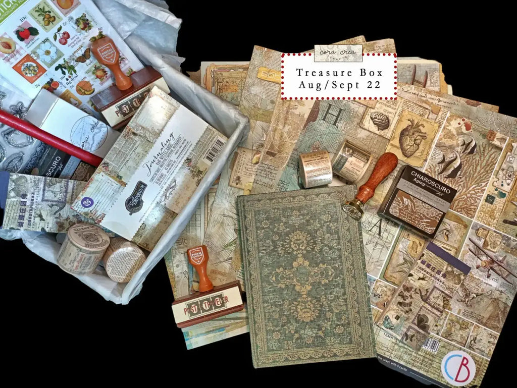 Craft Subscription Box with a Masquerade Theme for October and November and Cathedrals for December and January