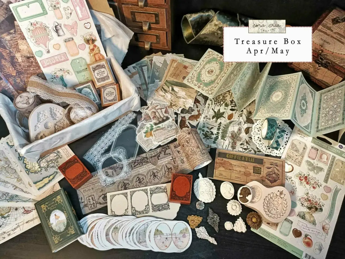 Craft Subscription Box with a Masquerade Theme for October and November and Cathedrals for December and January