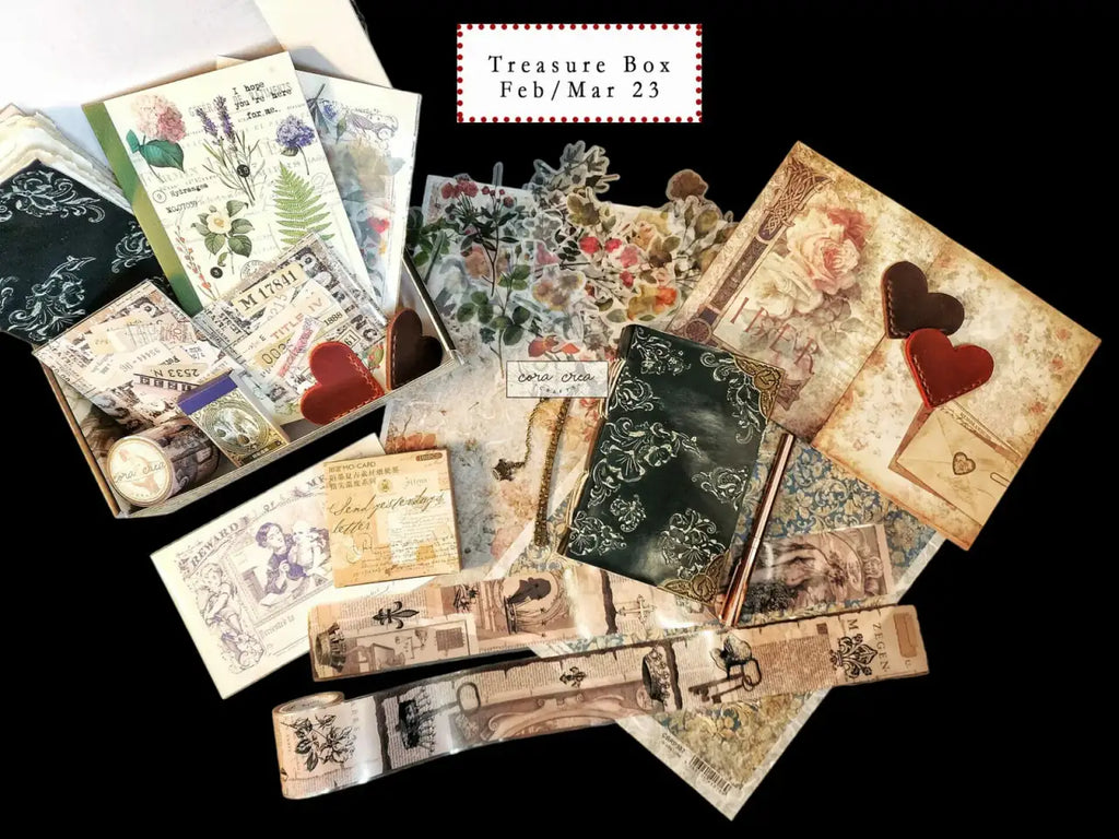 Craft Subscription Box with a Masquerade Theme for October and November and Cathedrals for December and January
