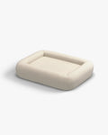 Cream Boucle Bolster Pet Bed and Cover