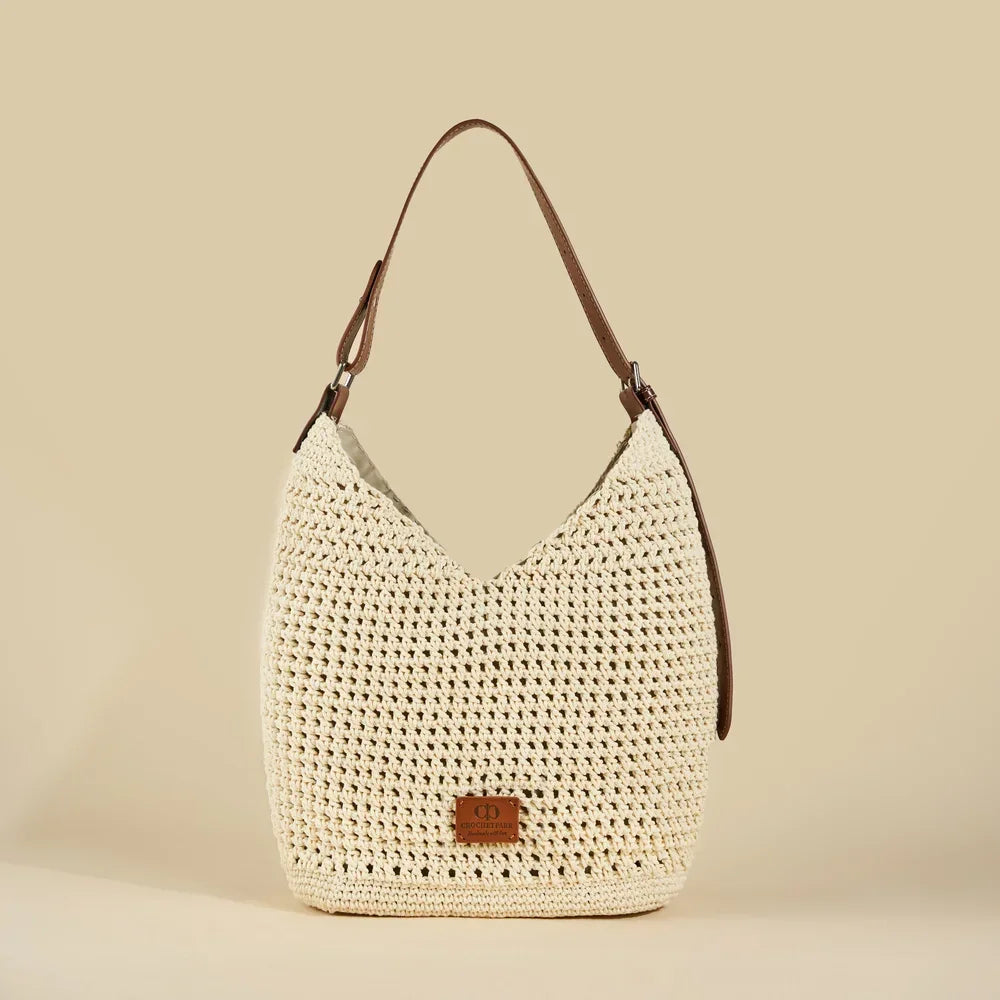 Crochet Bag Kit, Linen White