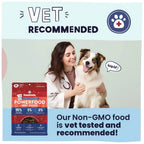 Crunchy Air Dried Dog Food in a 95% Beef Recipe
