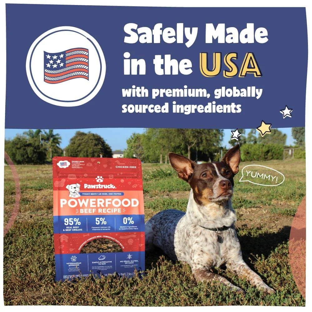 Crunchy Air Dried Dog Food in a 95% Beef Recipe