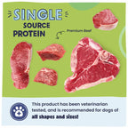 Crunchy Air Dried Dog Food in a 95% Beef Recipe