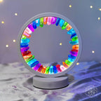 Crystal Lamp with Brazilian Clear Quartz Aura Points and 30 Customizable Light Modes for Restful Spaces