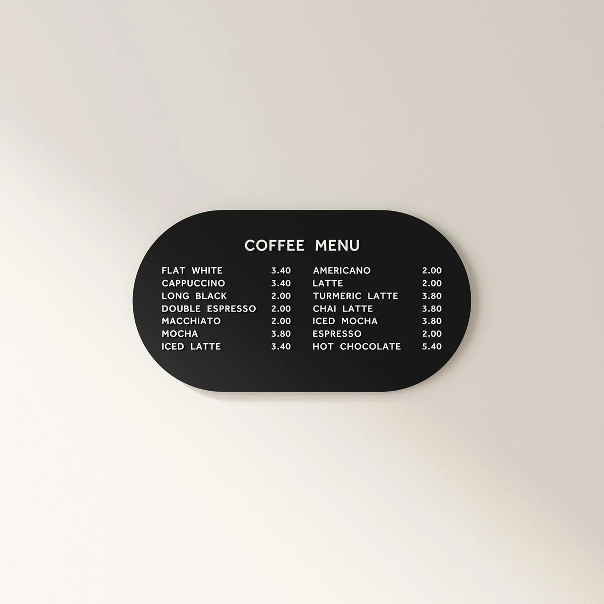Curve Magnetic Letter Board, Black