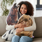 Custom Animal Pillow Made From Your Photo, Double-Sided Plush Keepsake in Small to XL Sizes