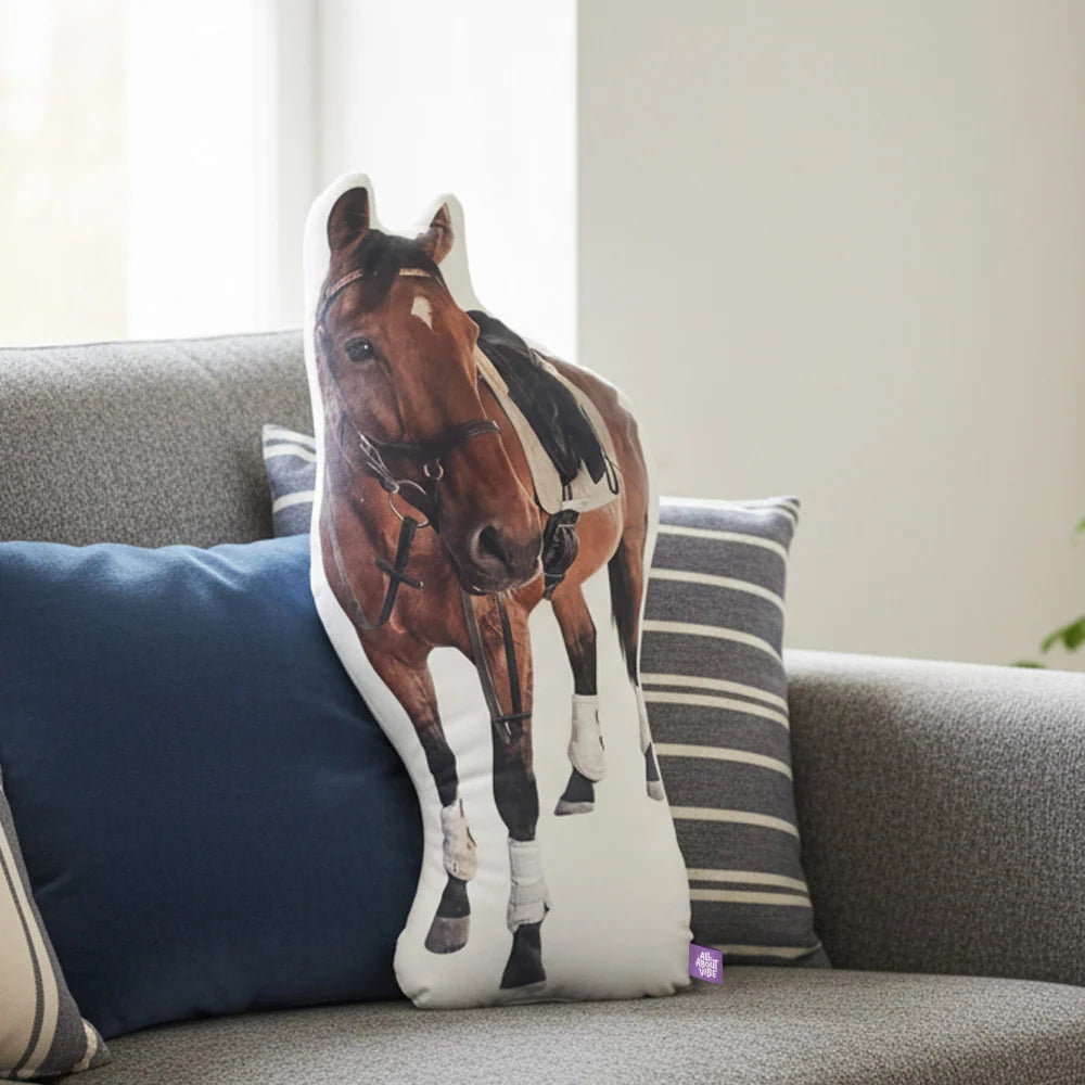 Custom Animal Pillow Made From Your Photo, Double-Sided Plush Keepsake in Small to XL Sizes