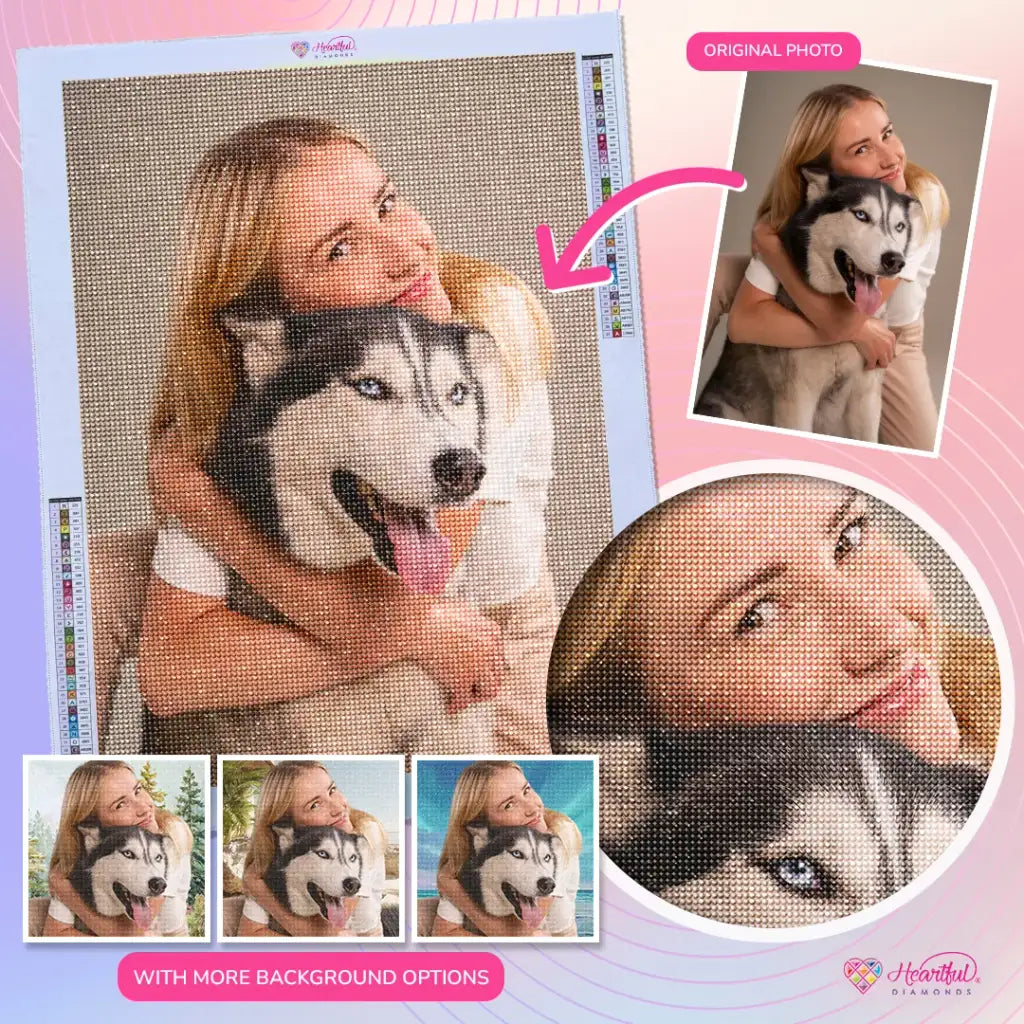 Custom Diamond Painting Kit from Your Photo