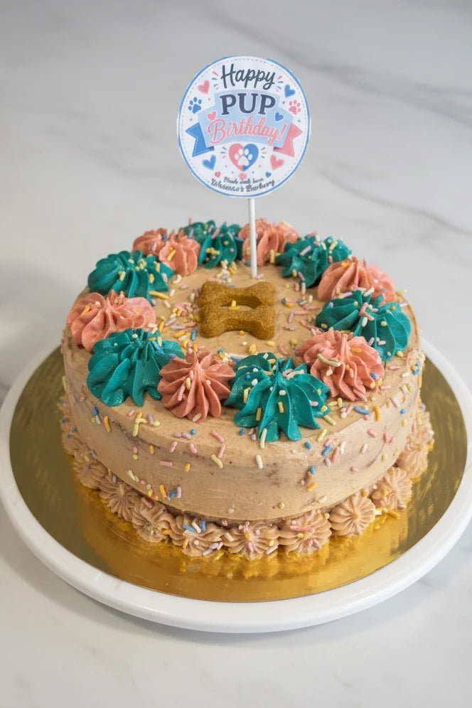 Custom Dog Birthday Cakes and Cupcakes Made to Your Pet's Dietary Needs for a Personalized Celebration