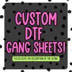 Custom DTF Gang Sheet Transfers Ready to Press, Multiple Width for Garment Decoration · custom DTF transfers