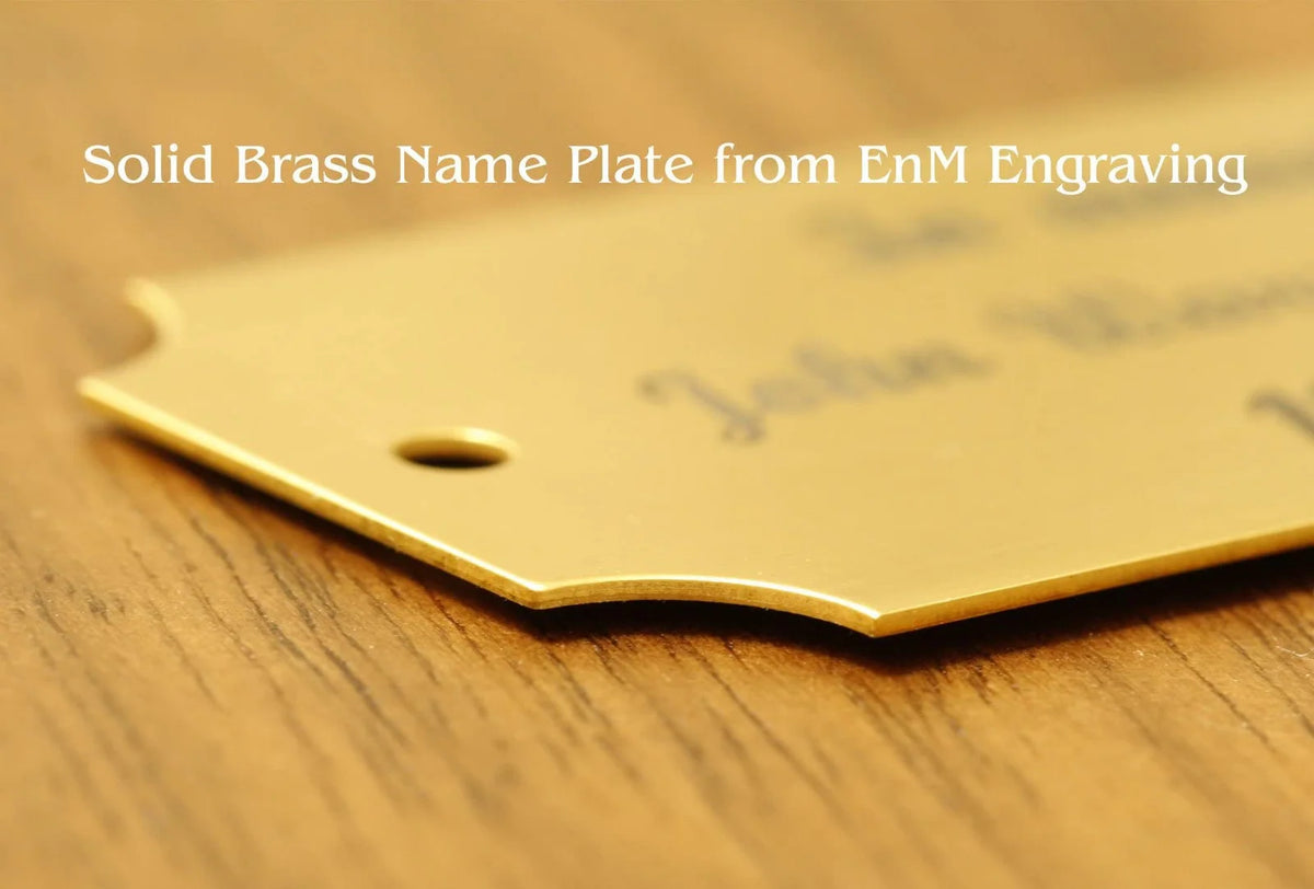 Custom Engraved Metal Nameplate, 1 Inch Tall