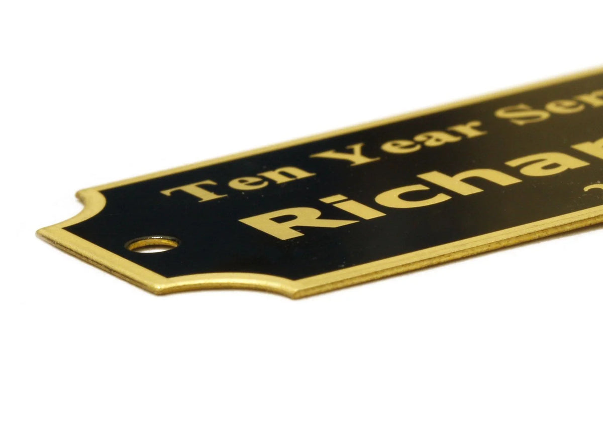 Custom Engraved Metal Nameplate, 2 Inches Tall