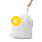 Custom Fit Code E Trash Can Liners in White
