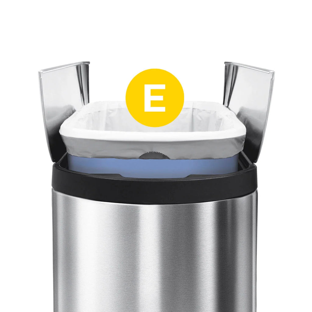 Custom Fit Code E Trash Can Liners in White