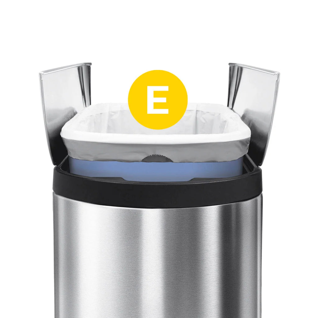 Custom Fit Code E Trash Can Liners in White