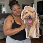 Custom Goldendoodle Pillow Cut to Your Dog's Silhouette