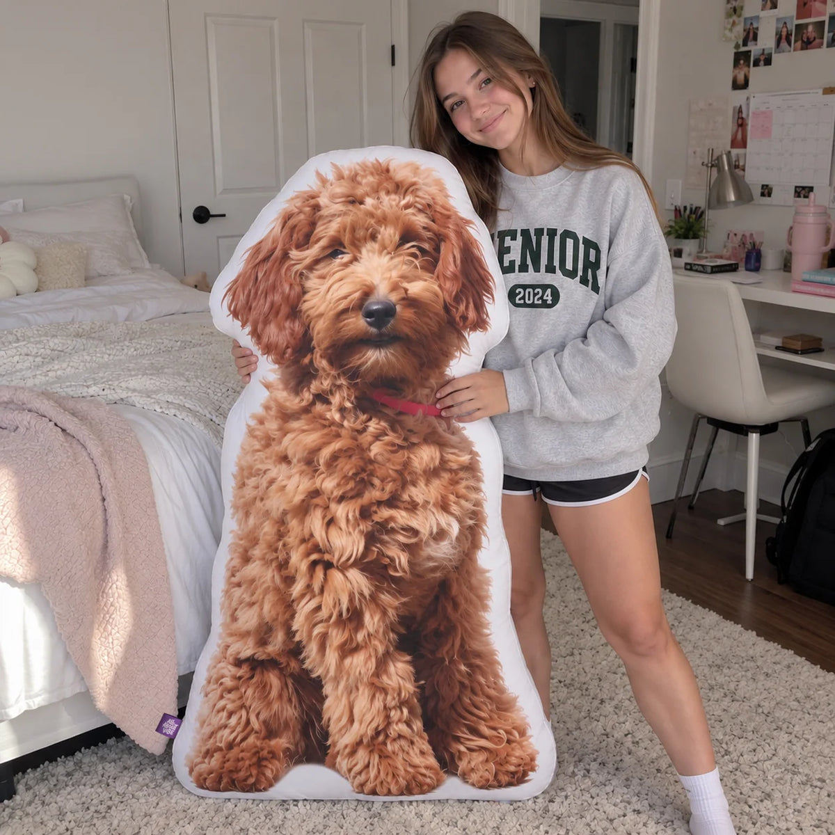 Custom Goldendoodle Pillow Cut to Your Dog's Silhouette